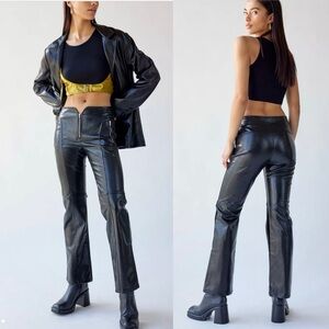 UO Urban Outfitters Alexa Faux Leather Moto Pants Size 6